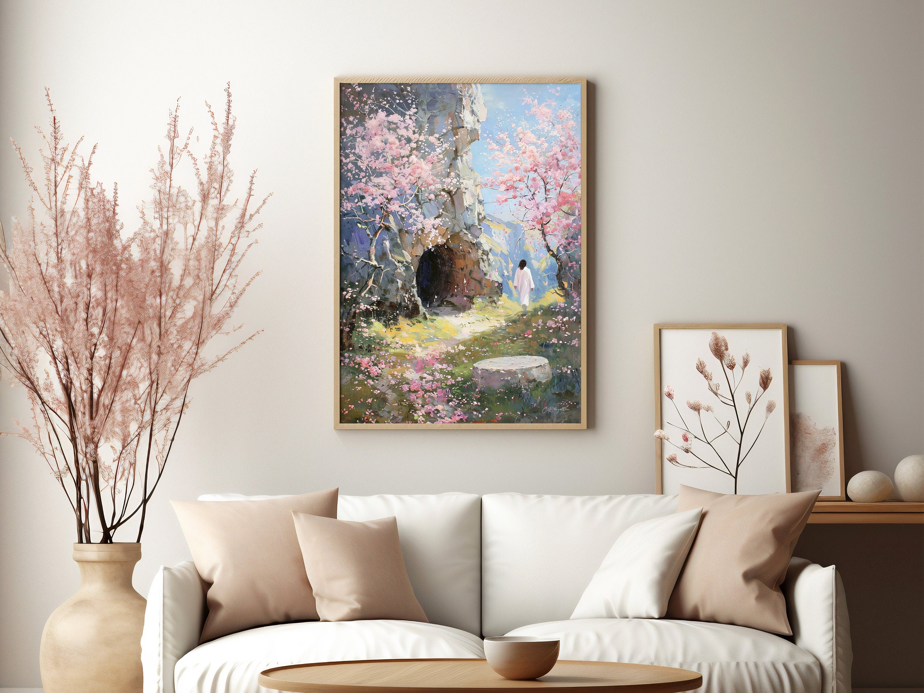 The Way in the Wilderness Poster, Christian Poster, Bible Art Poster, Resurrection, Empty Tomb, Easter, Risen Lord, Jesus Art Poster